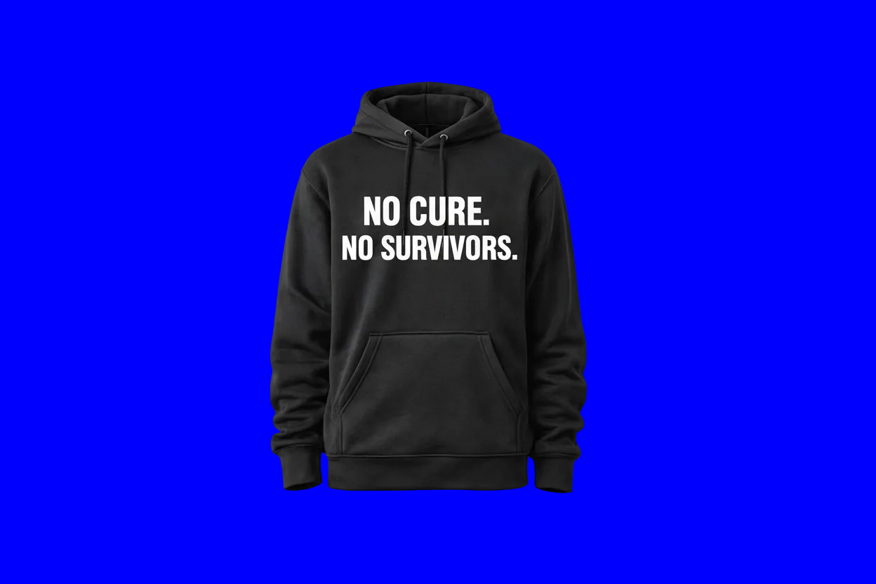 No Cure. No Survivors. Hoodie | Kiss My ALS