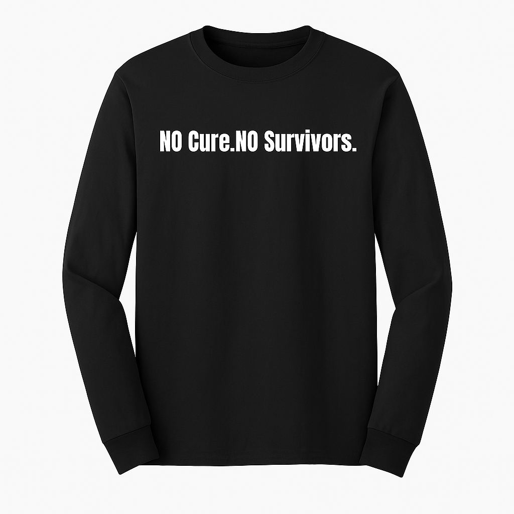 No Cure. No Survivors. – Long Sleeve (Young-Onset ALS Awareness)