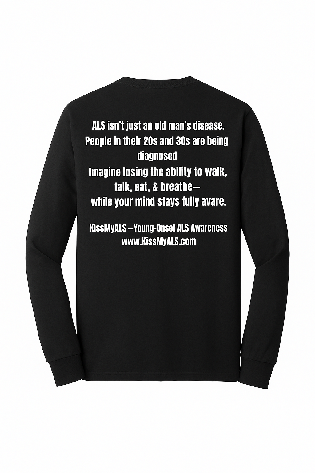 No Cure. No Survivors. – Long Sleeve (Young-Onset ALS Awareness)